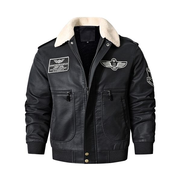 men's bomber motorcycle leather jacket vintage brown military flight coat winter fleece faux leather pigskin plus size jaqueta 211008, Black
men's bomber motorcycle leather jacket vintage brown military flight coat winter fleece faux leather pigskin plus size jaqueta 211008, Black