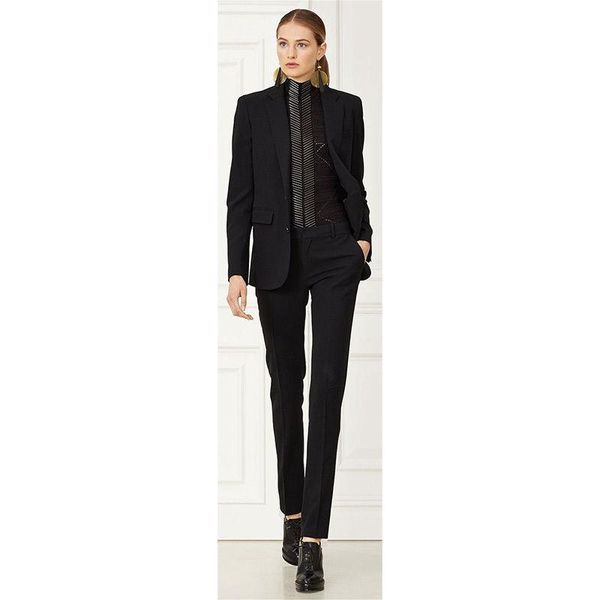 women's suits & blazers tailored black office for women slim fit female uniform lady show interview trouser suit b162, White;black
women's suits & blazers tailored black office for women slim fit female uniform lady show interview trouser suit b162, White;black