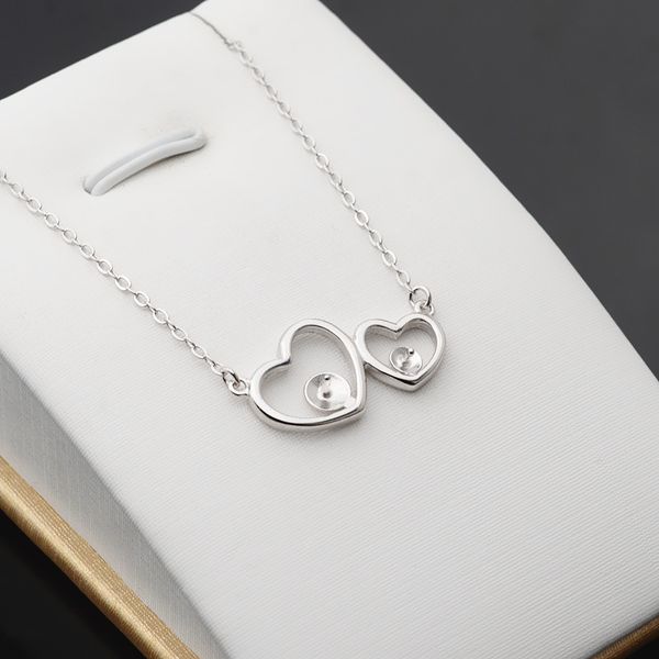 diy handmade s925 silver double heart love little pearl pendant necklace chain accessories 408
diy handmade s925 silver double heart love little pearl pendant necklace chain accessories 408