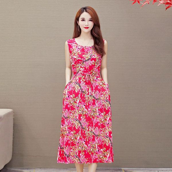 casual dresses plus size women print dress elegant summer o neck loose party lady autumn sleeveless, Black;gray
casual dresses plus size women print dress elegant summer o neck loose party lady autumn sleeveless, Black;gray