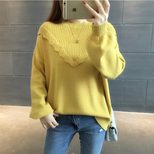 women's sweaters pullover 2021 arrival korea style butterfly collar thicken warm autumn winter knitted sweater women casual, White;black
women's sweaters pullover 2021 arrival korea style butterfly collar thicken warm autumn winter knitted sweater women casual, White;black