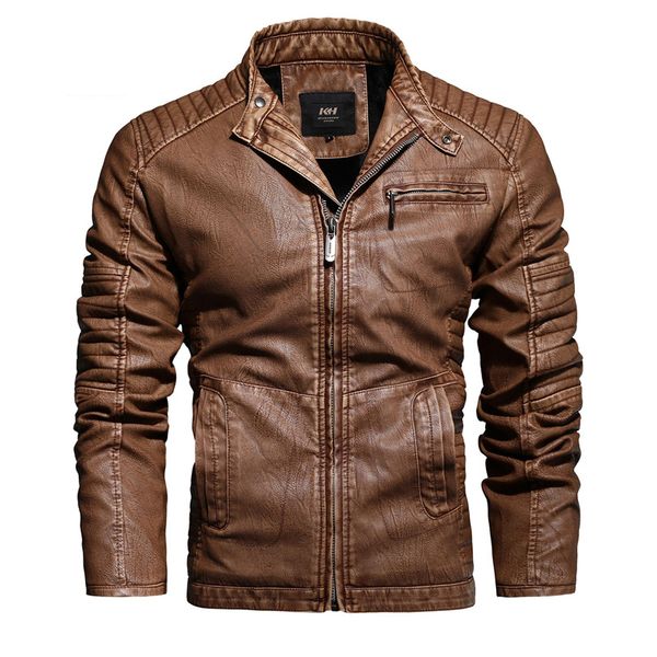 no picture zipper stitching motorcycle wind men's leather jacket high-quality stand-up collar retro comfortable windproof travel commut, Black
no picture zipper stitching motorcycle wind men's leather jacket high-quality stand-up collar retro comfortable windproof travel commut, Black