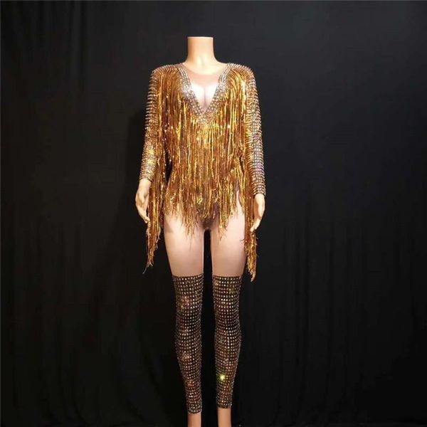 party decoration x40 gold long tassel female bodysuit short jumpsuit singer pole dance costumes wears tights rhinestone leotard performance
party decoration x40 gold long tassel female bodysuit short jumpsuit singer pole dance costumes wears tights rhinestone leotard performance