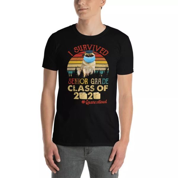Vintage Retro I Survived Senior Grade Class Of 2020 Funny Quarantined Pug Shirt, White;black
Vintage Retro I Survived Senior Grade Class Of 2020 Funny Quarantined Pug Shirt, White;black