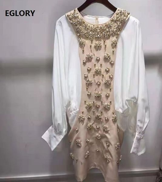 dresses new spring summer women hand made beading deco long sleeve casual party club vestidos festa, Black;gray
dresses new spring summer women hand made beading deco long sleeve casual party club vestidos festa, Black;gray