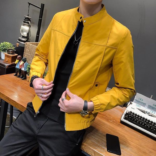 men's jackets quality autumn jacket high men fashion 2021 slim fit mens casual solid all match thin windbreaker and coats, Black;brown
men's jackets quality autumn jacket high men fashion 2021 slim fit mens casual solid all match thin windbreaker and coats, Black;brown
