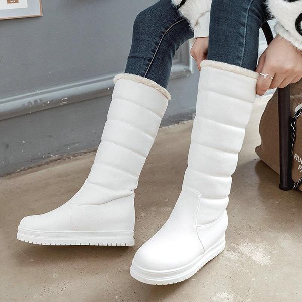 boots lady winter plush lining warm snow women simple fashion slip on knight platform increases sweetness knee high, Black
boots lady winter plush lining warm snow women simple fashion slip on knight platform increases sweetness knee high, Black