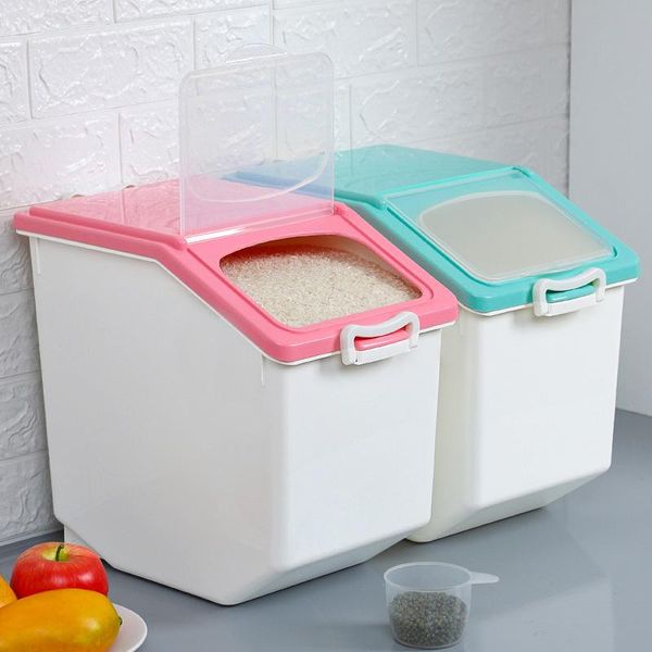 storage bottles & jars 10/15kg rice box sealed moisture-proof large capacity grain flour container kitchen flip cover
storage bottles & jars 10/15kg rice box sealed moisture-proof large capacity grain flour container kitchen flip cover