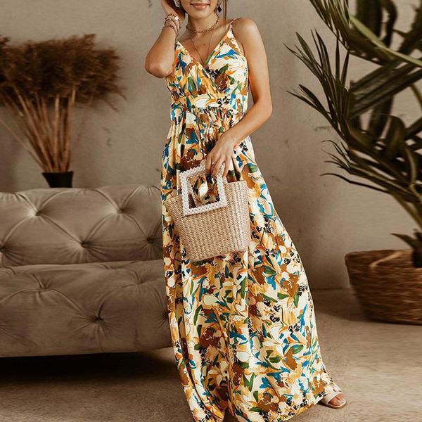 casual dresses women's club party vestidos slim v-neck sling floral boho maxi dress summer backless printed beach sundress, Black;gray
casual dresses women's club party vestidos slim v-neck sling floral boho maxi dress summer backless printed beach sundress, Black;gray