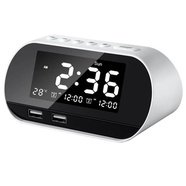 desk & table clocks t2 dual usb charging alarm clock white smart wireless radio lcd calendar temperature display for bedroom desktop
desk & table clocks t2 dual usb charging alarm clock white smart wireless radio lcd calendar temperature display for bedroom desktop