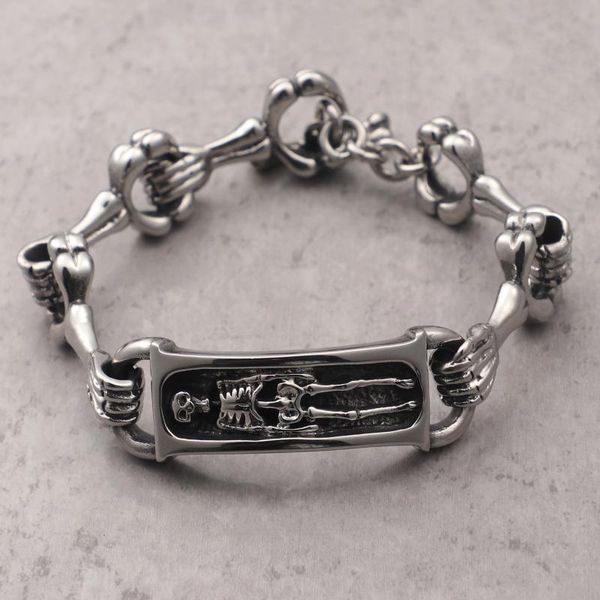 charm bracelets jewels store polished stainless steel men's skull bone joint connection bracelet punk style jewelry accessories for man, Golden;silver
charm bracelets jewels store polished stainless steel men's skull bone joint connection bracelet punk style jewelry accessories for man, Golden;silver
