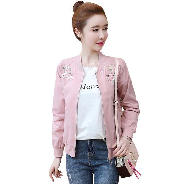 women's jackets 2021 spring thin baseball jacket women korean embroidery short coat zipper slim ladies casual windbreaker student h133, Black;brown
women's jackets 2021 spring thin baseball jacket women korean embroidery short coat zipper slim ladies casual windbreaker student h133, Black;brown