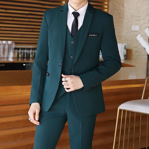 men's suits & blazers (jacket+vest+pants)2021men suit wedding pure color casual formal business groom blazer 3-pieces set slim fit mens, White;black
men's suits & blazers (jacket+vest+pants)2021men suit wedding pure color casual formal business groom blazer 3-pieces set slim fit mens, White;black