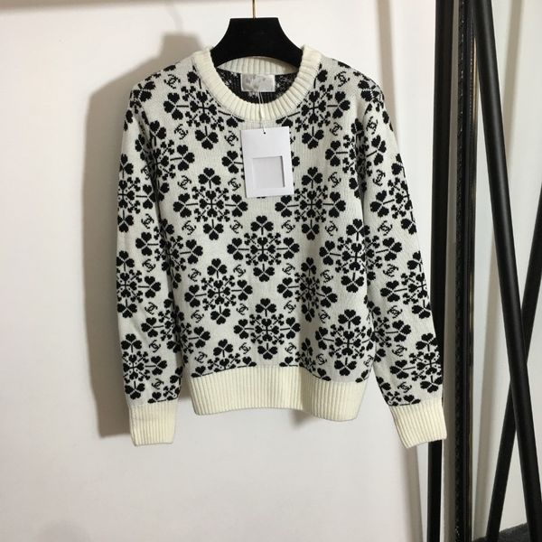 2021 autumn milan runway sweaters o neck long sleeve women's sweater high end jacquard pullover designer clothing 0815-13, White;black
2021 autumn milan runway sweaters o neck long sleeve women's sweater high end jacquard pullover designer clothing 0815-13, White;black