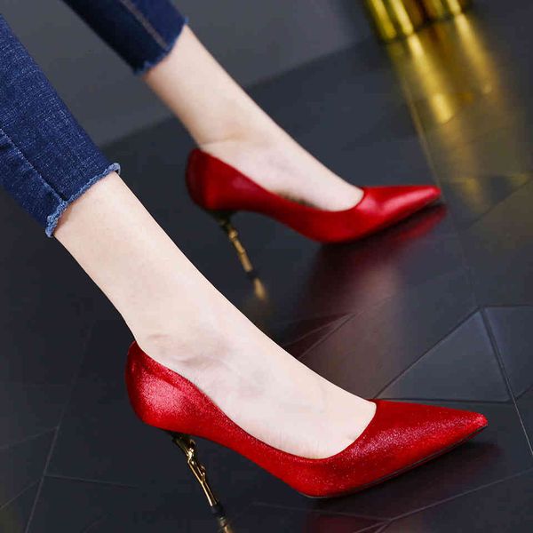 sandals fashion temperament red pointed stiletto high heel women autumn wedding wild shallow mouth satin single shoes, Black
sandals fashion temperament red pointed stiletto high heel women autumn wedding wild shallow mouth satin single shoes, Black