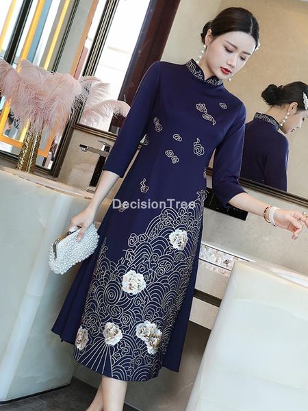 ethnic clothing 2021 chinese dress vintage qipao evening party vestido flower embroidery cheongsam traditional wedding, Red
ethnic clothing 2021 chinese dress vintage qipao evening party vestido flower embroidery cheongsam traditional wedding, Red