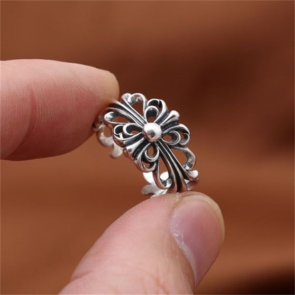 party favor chrome/hearts rings s925 sterling silver ch croix cross classic open men's and women's ring gd quan zhilong
party favor chrome/hearts rings s925 sterling silver ch croix cross classic open men's and women's ring gd quan zhilong