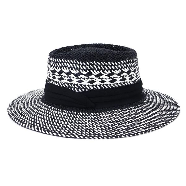 wide brim hats 2021 summer women's boater beach hat side female casual panama lady classic flat bowknot straw sun women fedora, Blue;gray
wide brim hats 2021 summer women's boater beach hat side female casual panama lady classic flat bowknot straw sun women fedora, Blue;gray