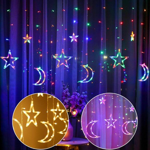 strings led icicle star moon lamp fairy curtain string lights christmas garland outdoor for bar home wedding party garden window decor
strings led icicle star moon lamp fairy curtain string lights christmas garland outdoor for bar home wedding party garden window decor