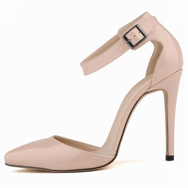 dress shoes women pumps 12cm pointed toe nude stiletto ladies high heels ankle strap red wedding party zapatos de mujer, Black
dress shoes women pumps 12cm pointed toe nude stiletto ladies high heels ankle strap red wedding party zapatos de mujer, Black