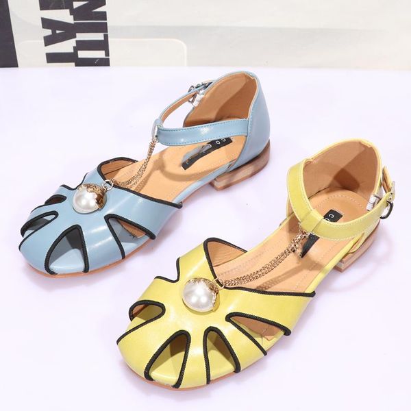 sandals womens baotou t-strap hollow out pearls metal chain flat ankle buckle match colors shoes 5colors beach summer 2021, Black
sandals womens baotou t-strap hollow out pearls metal chain flat ankle buckle match colors shoes 5colors beach summer 2021, Black
