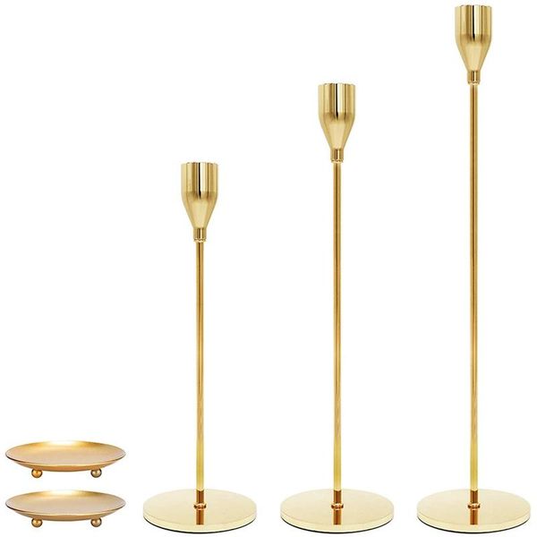 taper candle holders - set of 5 for candles gold table candlestick holder dining home decoration
taper candle holders - set of 5 for candles gold table candlestick holder dining home decoration