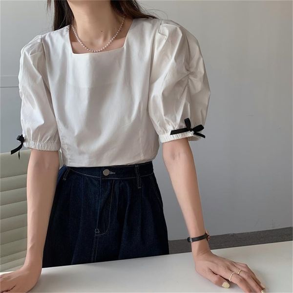 women's knits & tees design office lady streetwear solid brief femme shirts blouse short sleeves vintage ol summer party sdxl, White
women's knits & tees design office lady streetwear solid brief femme shirts blouse short sleeves vintage ol summer party sdxl, White