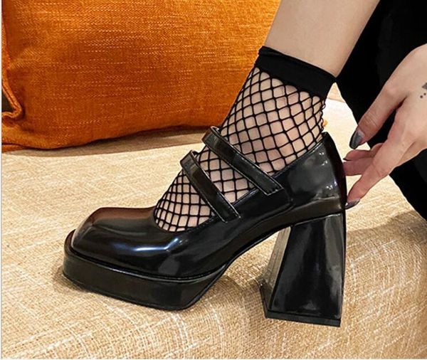 dress shoes high heels women 2021 french retro thick-soled mary jane waterproof platform square toe, Black
dress shoes high heels women 2021 french retro thick-soled mary jane waterproof platform square toe, Black