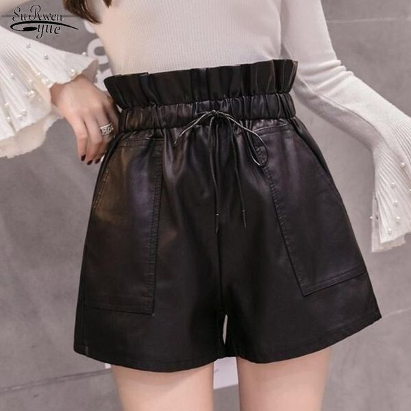 women's pants & capris autumn high waist shorts wide leg pu leather short winter korean loose black elastic all-match trousers 17187, Black;white
women's pants & capris autumn high waist shorts wide leg pu leather short winter korean loose black elastic all-match trousers 17187, Black;white