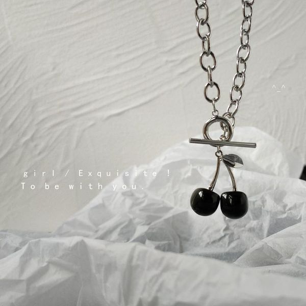 pendant necklaces black cherries cherry necklace women's jewelry 2021 on the neck korean decorations gifts for women, Silver
pendant necklaces black cherries cherry necklace women's jewelry 2021 on the neck korean decorations gifts for women, Silver