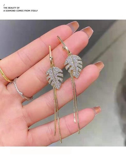 dangle & chandelier 2021 trend golden leaf earrings fashion simple long tassel pendant personality romantic girl gift jewelry, Silver
dangle & chandelier 2021 trend golden leaf earrings fashion simple long tassel pendant personality romantic girl gift jewelry, Silver