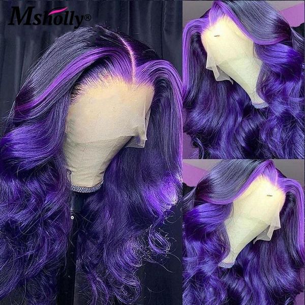 ombre colored lace front human hair wigs purple loose wave wig with highlight remy glueless brazilian for black women, Black;brown
ombre colored lace front human hair wigs purple loose wave wig with highlight remy glueless brazilian for black women, Black;brown