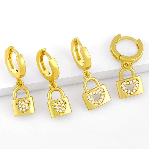 hoop & huggie eyika korean fashion cubic zirconia gold color small heart lock earrings women party casual dangle earring accessories gift, Golden;silver
hoop & huggie eyika korean fashion cubic zirconia gold color small heart lock earrings women party casual dangle earring accessories gift, Golden;silver