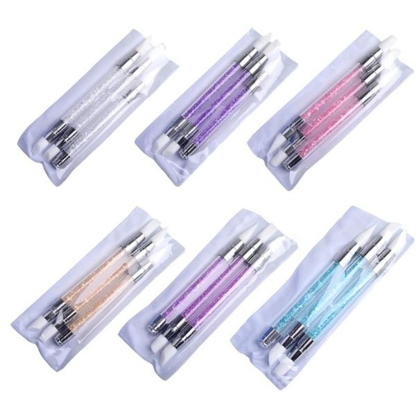 nail brushes 3 pc 2 ways silicone art sculpture pen set rhinestone acrylic handle for emboss carving craft polish manicure tool, Yellow
nail brushes 3 pc 2 ways silicone art sculpture pen set rhinestone acrylic handle for emboss carving craft polish manicure tool, Yellow