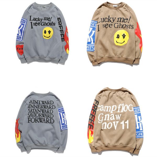 leisure fashion kanye kanye's same concert smiling face flame printed round neck sweater for men and women couples tide plush jacket, Black
leisure fashion kanye kanye's same concert smiling face flame printed round neck sweater for men and women couples tide plush jacket, Black