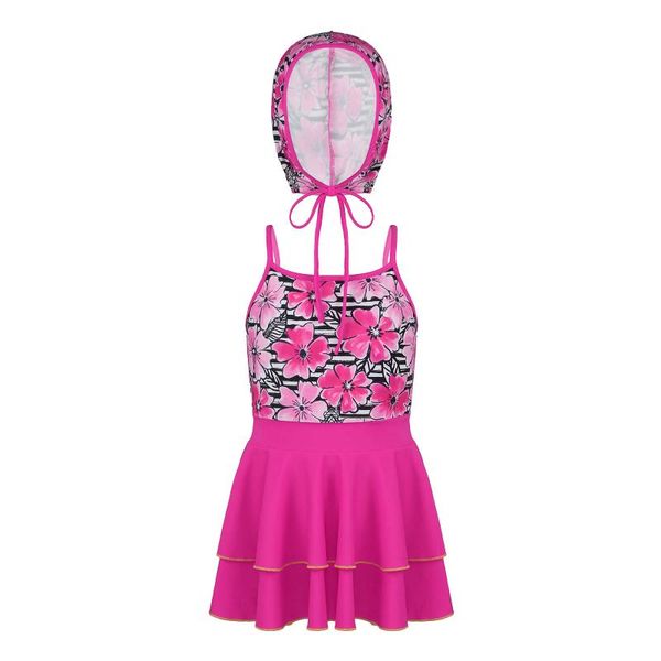 one-pieces kids girls summer swimwear swimming suit adjustable straps sleeveless open upper back layered dress with hat beach bathing suits, Black
one-pieces kids girls summer swimwear swimming suit adjustable straps sleeveless open upper back layered dress with hat beach bathing suits, Black