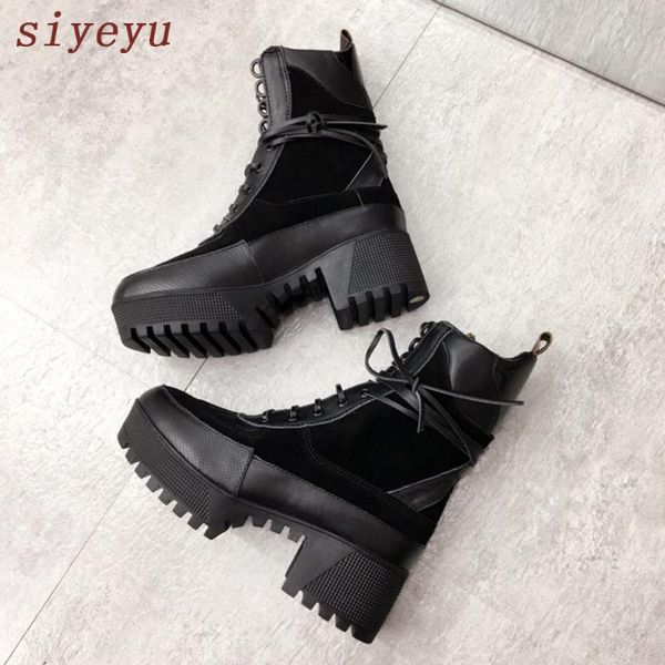 women's siyeyu 2021 boots genuine leather with flat platform warm women shoes autumn winter ankle, Black
women's siyeyu 2021 boots genuine leather with flat platform warm women shoes autumn winter ankle, Black
