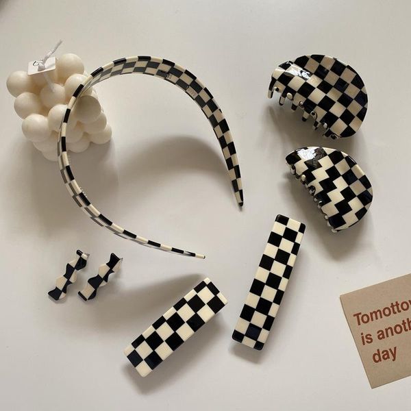 hair accessories black white plaid acetate sheet claw clips for girls big hairpins women bobby pin headwear makeup styling
hair accessories black white plaid acetate sheet claw clips for girls big hairpins women bobby pin headwear makeup styling