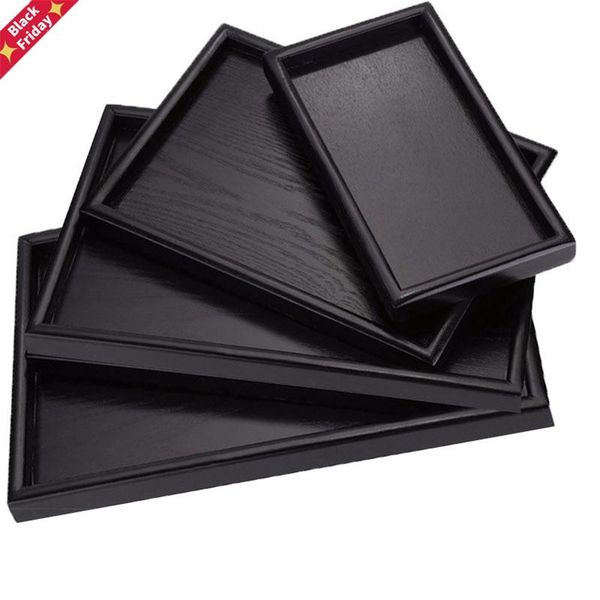 black solid wooden rectangular tea tray el dinner serving coffee dessert storage home decorative plate s/m/l/xl kitchen & organization
black solid wooden rectangular tea tray el dinner serving coffee dessert storage home decorative plate s/m/l/xl kitchen & organization