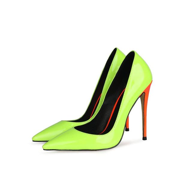 dress shoes fluorescent patent leather green for women customized glitter yellow pumps mixed colors high heels crossdressers, Black
dress shoes fluorescent patent leather green for women customized glitter yellow pumps mixed colors high heels crossdressers, Black