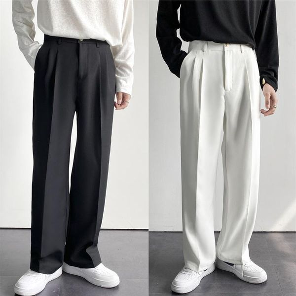 men's suits & blazers 2021 autumn loose fashion brand white trousers leisure three-dimensional vertical wide leg drop straight pants, White;black
men's suits & blazers 2021 autumn loose fashion brand white trousers leisure three-dimensional vertical wide leg drop straight pants, White;black