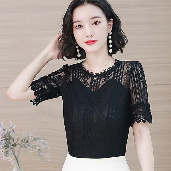 women's t-shirt -5xl women lace chiffon tees summer 2021 fashion short-sleeve hollow-out pullovers breathable female plus size, White
women's t-shirt -5xl women lace chiffon tees summer 2021 fashion short-sleeve hollow-out pullovers breathable female plus size, White
