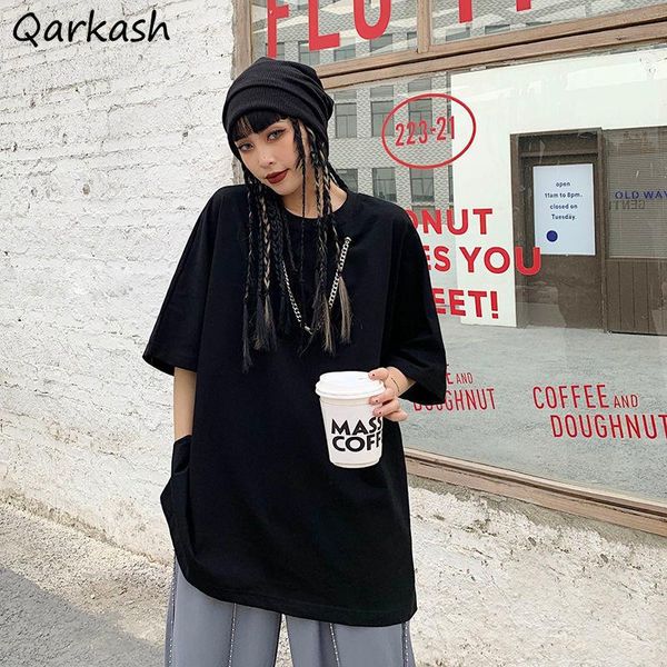 women's t-shirt t-shirts women couple loose chain solid summer hip hop ins streetwear short sleeve all-match trendy casual side-slit, White
women's t-shirt t-shirts women couple loose chain solid summer hip hop ins streetwear short sleeve all-match trendy casual side-slit, White