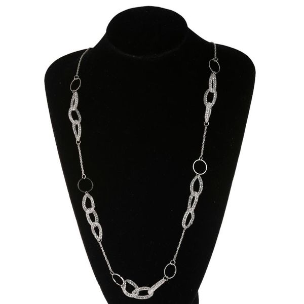 fashion jewelry crystal wire mesh net tube collection lock necklace chain inside bling long sweater women chains, Silver
fashion jewelry crystal wire mesh net tube collection lock necklace chain inside bling long sweater women chains, Silver