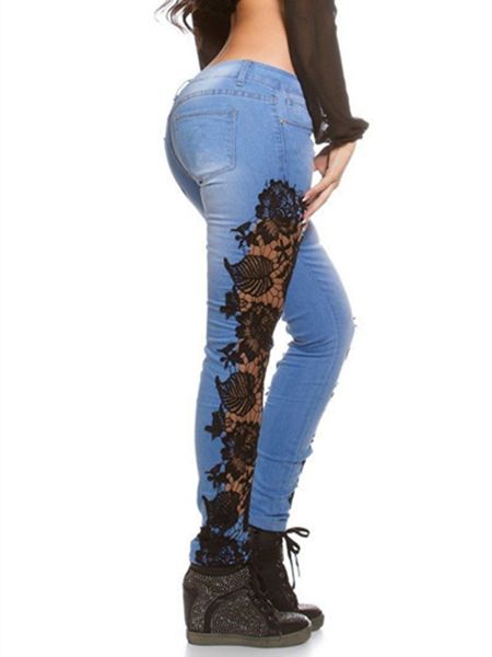 2011plus size 3xl lace floral crochet hollow-out jeans autumn women elegant denim pencil skinny jeans, Blue
2011plus size 3xl lace floral crochet hollow-out jeans autumn women elegant denim pencil skinny jeans, Blue