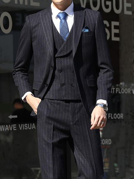 men's suits & blazers classic stripe mens vintage formal business blazer wedding groom tuxedo 3 piece sets costume homme (jacket+vest+p, White;black
men's suits & blazers classic stripe mens vintage formal business blazer wedding groom tuxedo 3 piece sets costume homme (jacket+vest+p, White;black