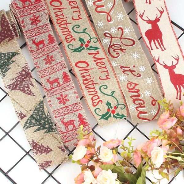 party decoration 2m/lot christmas burlap jute rolls hessian ribbon with cartoon printing rustic vintage for decorations
party decoration 2m/lot christmas burlap jute rolls hessian ribbon with cartoon printing rustic vintage for decorations