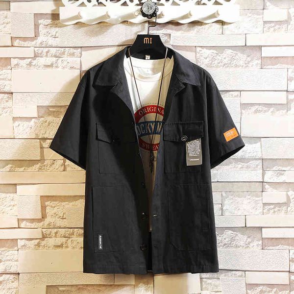 men's casual shirts solid classic brand 2021 black summer beach shirt fashion short sleeve loose pocket plus oversize -4xl 5xl kk, White;black
men's casual shirts solid classic brand 2021 black summer beach shirt fashion short sleeve loose pocket plus oversize -4xl 5xl kk, White;black