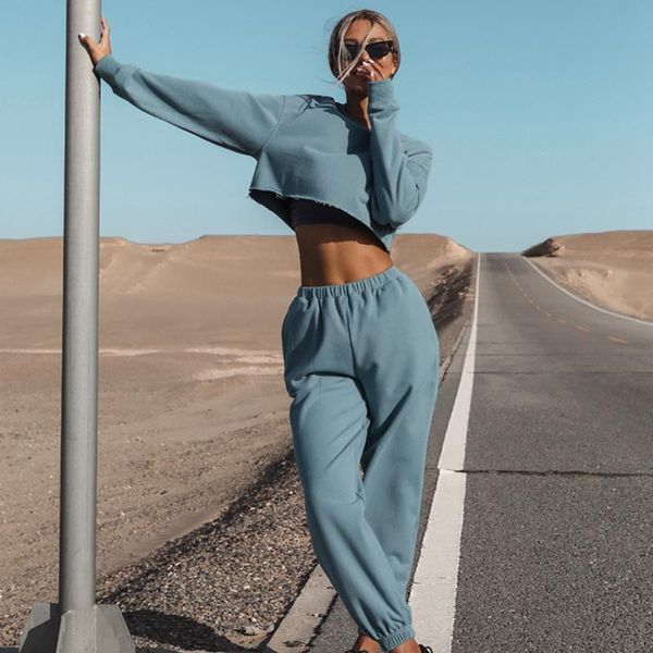 women's two piece pants women set 2021 casual solid loose o-neck long sleeve sports full length pant womens suit, White
women's two piece pants women set 2021 casual solid loose o-neck long sleeve sports full length pant womens suit, White