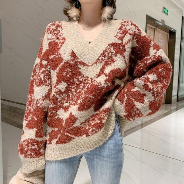 women's sweaters lazy style 2021 autumn winter women sweater v neck fashion flared sleeves loose female pullovers kintted casual chris, White;black
women's sweaters lazy style 2021 autumn winter women sweater v neck fashion flared sleeves loose female pullovers kintted casual chris, White;black